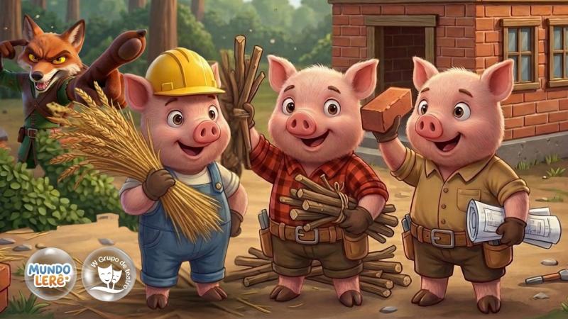 3 Porquinhos e o Raposa Mau - Filme Infantil Completo - Conto os Três Porquinhos em Português